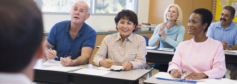 Group of people in the classroom